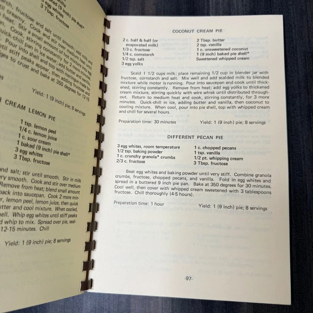 Feasting Naturally Cookbook‎ Spiral Bound Natural Sweeteners Recipes